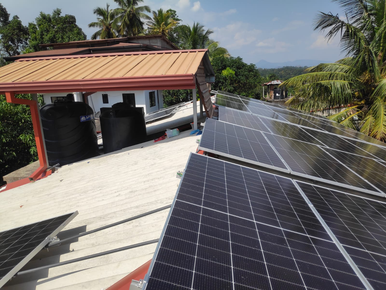 20kW solar panel installation in Naththaranpotha Sri Lanka - Image 1